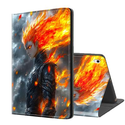 ETLKJVBL for iPad Air 13 Inch Case M3 2025 & M2 2024, Auto Sleep/Wake, Anime The Fiery Warrior Multiple Angles Viewing Folio Stand Case for iPad Air 13 Inch 2025/2024 Tablet