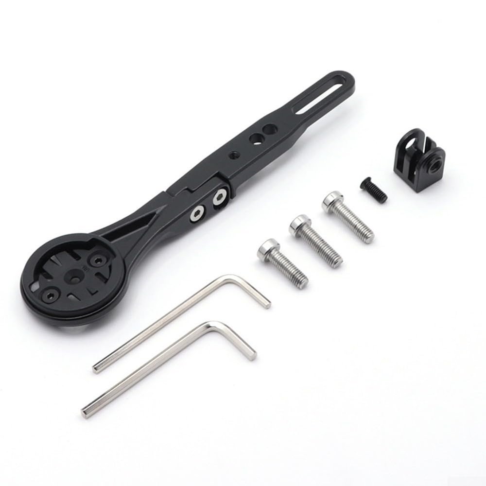 Bicycle Computer Mount Aluminum Alloy Handlebar Bracket Compatible For Garmin For Edge For Wahoo For Elemnt For Bryton For Rider Series Adjustable Angle For Road Bike