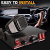 150W Emergency Vehicle Siren with PA System - 108-134dB Police/Fire Truck Sirens, Yelp/Wail/Hi-Lo Modes, IP67 Waterproof, Includes Mic & Speaker for Car PA Systems | Truck pa System kit view 4