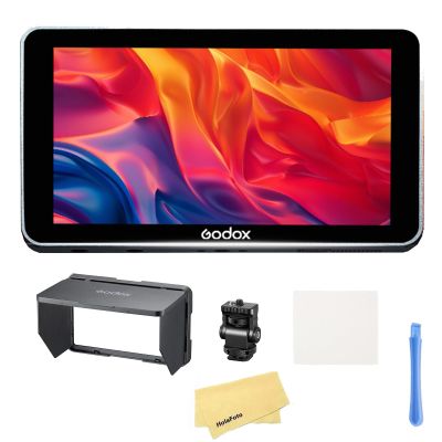GODOX GM6S Pro Kit 4K Ultra Bright Camera Monitor,2000nit Brightness,Rec.709 Color Gamut,20+ Smart Functions,NP-F/DC/USB-C Power,Compatible for Sony Nikon Canon(Control Cables Purchased Separately)
