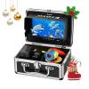 Eyoyo Underwater Fishing Camera Waterproof 1000TVL Video Fish Finder 7 inch LCD Monitor 12pcs IR Infrared Lights for Ice Lake and Boat Fishing (50m Cable) view 1