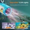 Eyoyo Underwater Fishing Camera Waterproof 1000TVL Video Fish Finder 7 inch LCD Monitor 12pcs IR Infrared Lights for Ice Lake and Boat Fishing (50m Cable) view 3