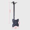 KOMFGT TV Stand tv Wall Mount TV Ceiling Mount Bracket, Adjustable Height TV Mount, Fits Most 12-32 Inch LED Screen Display, with Loading 66 Lbs,0.85m2.8m view 2