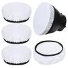 4 Pack Diffuser Lamp Sock Soft Cover, 7 "/18 cm Standard Cloth Diffuser Light Sock Lampshade Reflector Lamp White Lamps Shade Diffusers for Studio Strobe Reflector, Video Shooting (White) view 1