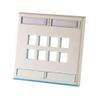 KSFP8-88  Dual Gang Plastic Keystone Faceplate, 12-Port, Cloud White view 1