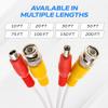 Cables Direct Online Pack of 4 X 50FT White Premade BNC Video Power Cable Extension Wire for CCTV, Security Camera, DVR, Surveillance System, All in One Plug & Play Cord view 4