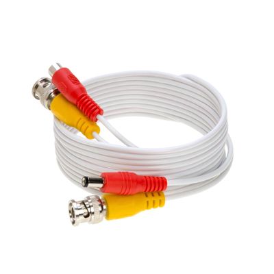 Cables Direct Online Pack of 2 x 10FT White Premade BNC Video Power Cable Extension Wire for CCTV, Security Camera, DVR, Surveillance System, All in One Plug & Play Cord