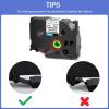 GREENCYCLE Extra Strength Label Tape TZe-S251 24mm 0.94" Laminated White Compatible for Brother P-Touch TZeS251 TZ-S251 TZe TZ 1 inch Black on White Label Tape for PT2730 PT9600 PTH500LI, 2 Pack view 4