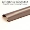Cord Covers for Wires on Floor, Cable Protector, 100cm/39in Stainless Steel Mirror, Curved Design, Suitable for Offices, Conference Rooms, Courtyards(Silver,2.6x0.9cm/1x0.35in) view 3