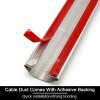 Cord Covers for Wires on Floor, Cable Protector, 100cm/39in Stainless Steel Mirror, Curved Design, Suitable for Offices, Conference Rooms, Courtyards(Silver,2.6x0.9cm/1x0.35in) view 4