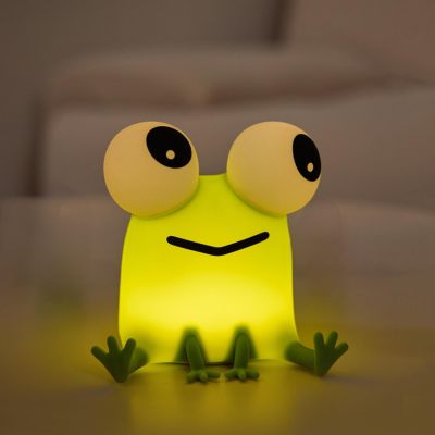 Frog Night Light for Kids, Rechargeable Bedside Touch Lamp, Dimmable, with Timer, Soft Silicone Nursery Night Light, Breastfeeding, Toddler, Baby, Kids Decoration