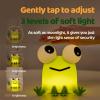 Frog Night Light for Kids, Rechargeable Bedside Touch Lamp, Dimmable, with Timer, Soft Silicone Nursery Night Light, Breastfeeding, Toddler, Baby, Kids Decoration view 3
