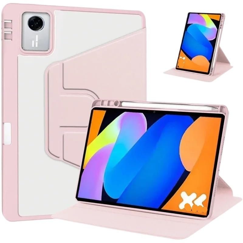 360 Rotating Acrylic Hard Stand Tablet Case Suitable for Lenovo Idea Tab 11 TB336FU 2025 with Pen Holder