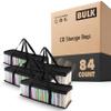 Stock Your Home CD Storage Bags (84 Pack), Clear PVC Media Cases with Handles, Water Resistant Carrying Bags for CDs, Albums, Video Games and Books view 1