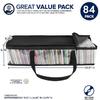 Stock Your Home CD Storage Bags (84 Pack), Clear PVC Media Cases with Handles, Water Resistant Carrying Bags for CDs, Albums, Video Games and Books view 2
