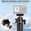 Jectse Compact Extendable Camera Stand, Adjustable Ball Head 360  Rotation, Non Slip Tripod Feet, with Integrated Microphone Fill Light for Action 5 Pro 4 3 view 2