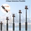 Jectse Compact Extendable Camera Stand, Adjustable Ball Head 360  Rotation, Non Slip Tripod Feet, with Integrated Microphone Fill Light for Action 5 Pro 4 3 view 4