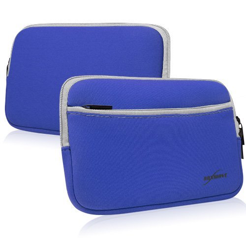 BoxWave Case Compatible with Ayaneo Flip DS - SoftSuit with Pocket, Soft Pouch Neoprene Cover Sleeve Zipper Pocket - Super Blue