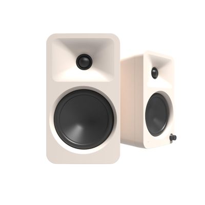 Kanto ORA4 140W Powered Reference Speakers with Bluetooth 5.0 and USB-C Input | 4 Woofers with Deep Bass Extension | Bi-Amplified | 80 Hz Automatic Crossover | Pair | Cream (Renewed)