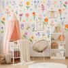 102 Pcs Spring Flower Wall Decals - 8 Sheets Peel and Stick Wildflower Stickers for Girls Bedroom, Nursery, Living Room, Removable Floral Wall Art view 1