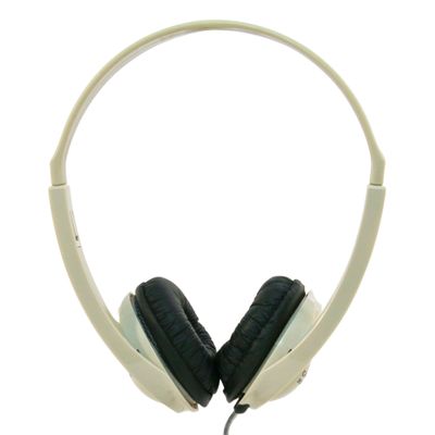 Califone 3060AV Lightweight On-Ear Stereo Headphones with in-line Volume Control, 3.5mm Plug, Beige, Each
