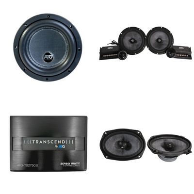 ATG Audio TS2750.5 5Channel Amplifier + TS8X2.4 + TS65C Component + TS692 69 Coaxial Speaker Bundle  Full-System Car Audio Kit