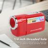 GOWENIC 1080P Digital Video Camera, 16MP 2 Inch LCD Screen Camcorder with 16X Digital Zoom, Electronic Anti Shaking, USB Interface, for Travel Wedding School Events (Red) view 3
