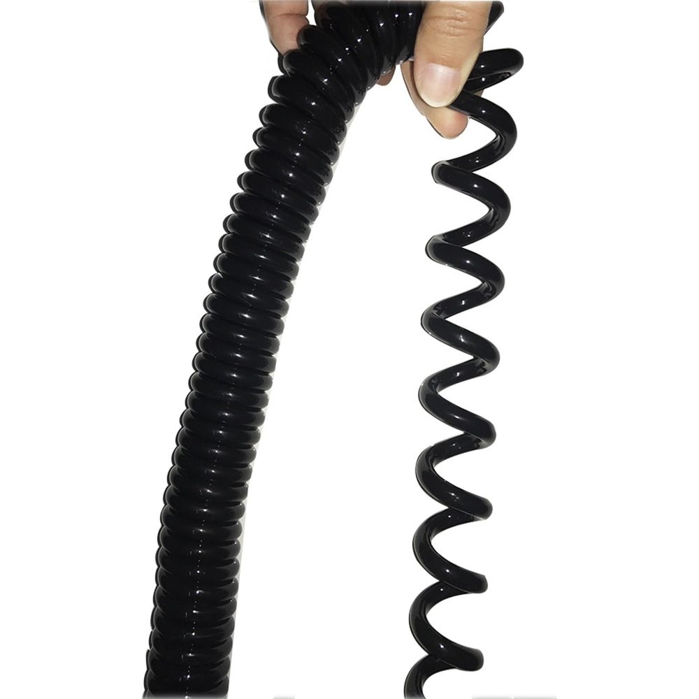 Telescopic Spiral Cable, 4 Core Telescopic Shield Spiral Cable 22AWG 0.3mm Square Spring Wire Copper Core(Stretch 6 Meter 4core 0.3mm Square)