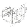 KOMFGT TV Double TV Ceiling Mount, Adjustable Height Telescoping Tilt and Swivel Bracket Fits 32-60 Inch TVs, Holds Two Screen TV Bracket0.7-1.3m view 2