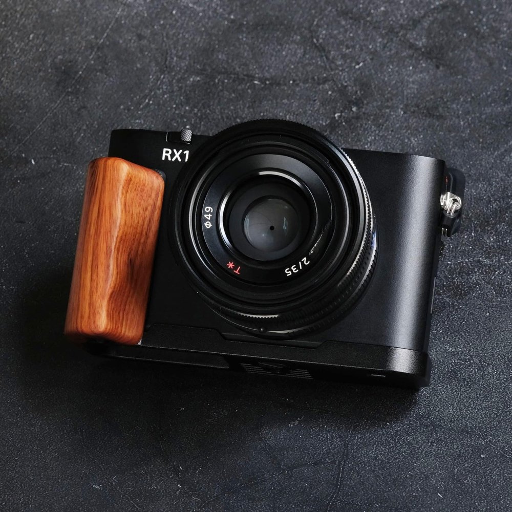 Camera Grip Wood Handle L Plate for RX1R3 RX1 III Camera (Desert Ironwood + Black Base)