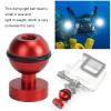 Zerodis Diving Light Ball Head, Aluminum Alloy Hard Coating Anodizing Single Ball Head Connecting Bracket Support for Diving Light Diving Flashlight Arm Camera Dive (Red) view 3
