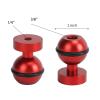 Zerodis Diving Light Ball Head, Aluminum Alloy Hard Coating Anodizing Single Ball Head Connecting Bracket Support for Diving Light Diving Flashlight Arm Camera Dive (Red) view 4