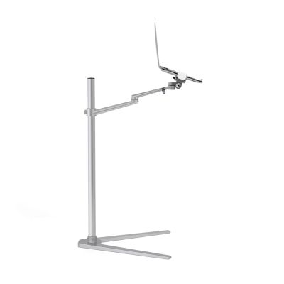 Laptop Floor Stand,Liftable and Adjustable Workbench,Aluminum Alloy Projector Floor Stand,for Home Outdoor Office,Portable Use(Silver)