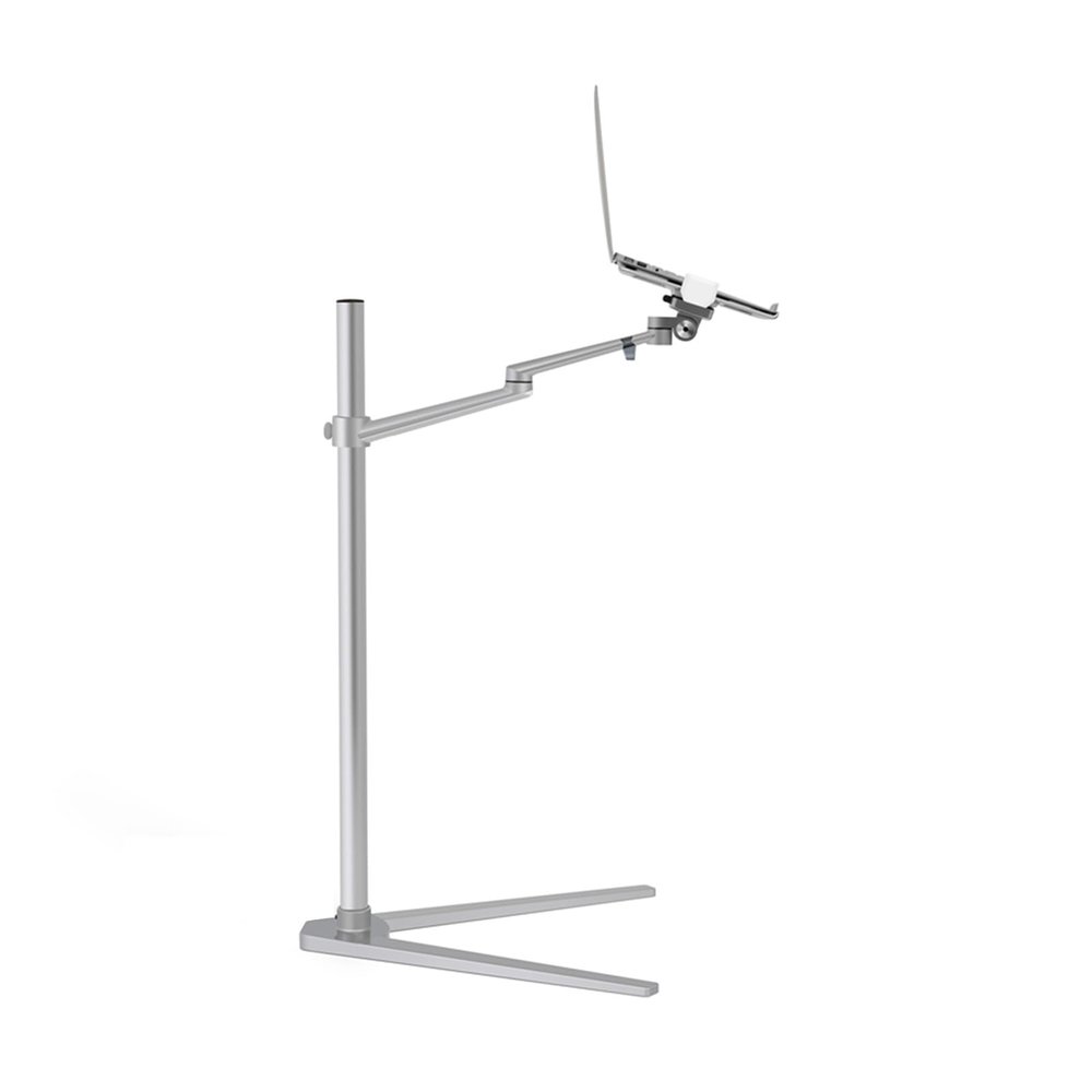 Laptop Floor Stand,Liftable and Adjustable Workbench,Aluminum Alloy Projector Floor Stand,for Home Outdoor Office,Portable Use(Silver)