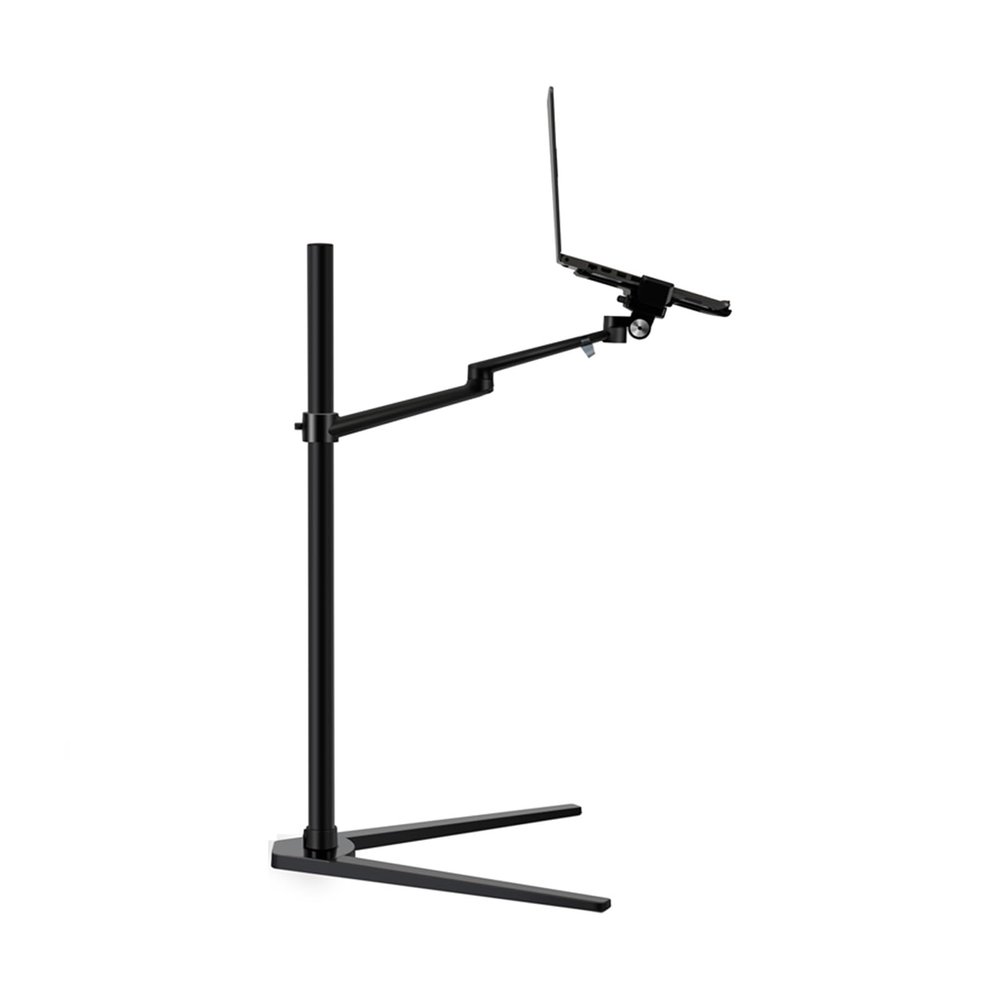 Laptop Floor Stand,Liftable and Adjustable Workbench,Aluminum Alloy Projector Floor Stand,for Home Outdoor Office,Portable Use(Black)