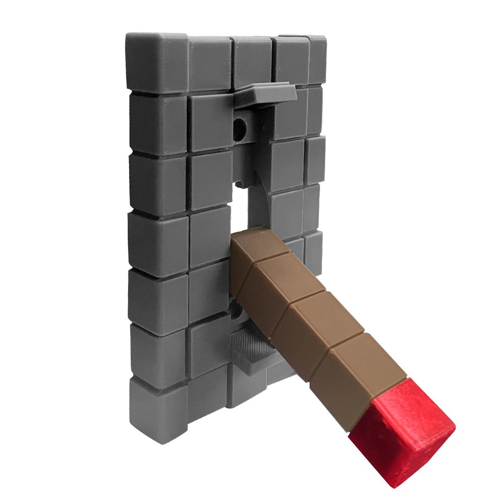 Pixel Block Light Switch Cover Plate, Lever Gangs Toggle, Screws Panel Cover, 3D Gaming-Style Wall Decor, Gaming Bedroom Decorations, Gifts for Kids Fans (Single Toggle Cover)