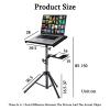 Laptop Floor Stand,Steel Adjustable Workbench,Portable Vertical Computer Stand,for Home Outdoor Office,Load-Bearing 15kg(Height 85-150cm) view 2