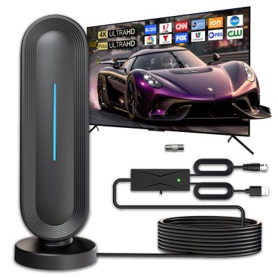 2025 Indoor Digital TV Antenna for Smart/Old TV Long Range HD Digital Antenna with Amplifier, Free Local Channels, Easy Setup, Supports 4K/1080P HDTV, Perfect for Home, RV, Camping (Medium)