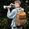 Padwa Lifestyle Khaki Camera Backpack - Waxed Memory Weather Resistant Canvas Camera Bag, Multi DSLR SLR Large Camera Backpacks for Photographers with 16 Laptop & Lens Compartment and Tripod Holder view 2