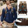 Padwa Lifestyle Khaki Camera Backpack - Waxed Memory Weather Resistant Canvas Camera Bag, Multi DSLR SLR Large Camera Backpacks for Photographers with 16 Laptop & Lens Compartment and Tripod Holder view 4