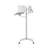 Laptop Floor Stand,Aluminum Alloy Movable Computer Shelf,Adjustable Standing Workbench,for Home,Outdoor and Office(Silver) view 1