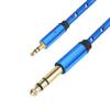 1/2/3M 3.5mm to 6.35mm Adapter Aux Cable Male to Male 1/8 to 1/4 Stereo Cable(Blue,300cm) view 1
