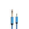 1/2/3M 3.5mm to 6.35mm Adapter Aux Cable Male to Male 1/8 to 1/4 Stereo Cable(Blue,300cm) view 2
