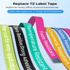 18mm Label Tape Replacement for Brother Label Maker Tape 18mm 0.7 P-Touch TZe Ribbon Laminated TZ Colored Refills Compatible with P Touch PT-D410 D400 D600 1830 1750 Cube Plus, 3/4" x 26.2', 6 Pack view 2