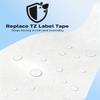 18mm Label Tape Replacement for Brother Label Maker Tape 18mm 0.7 P-Touch TZe Ribbon Laminated TZ Colored Refills Compatible with P Touch PT-D410 D400 D600 1830 1750 Cube Plus, 3/4" x 26.2', 6 Pack view 4