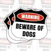 3 Pcs Warning Beware of Dogs Sticker  Bold Security Sign Design Vinyl Decal Waterproof for Gate, Door, Window, Fence, Property  Gift for Dog Owners, Home Defenders (Normal, 2inch) view 1