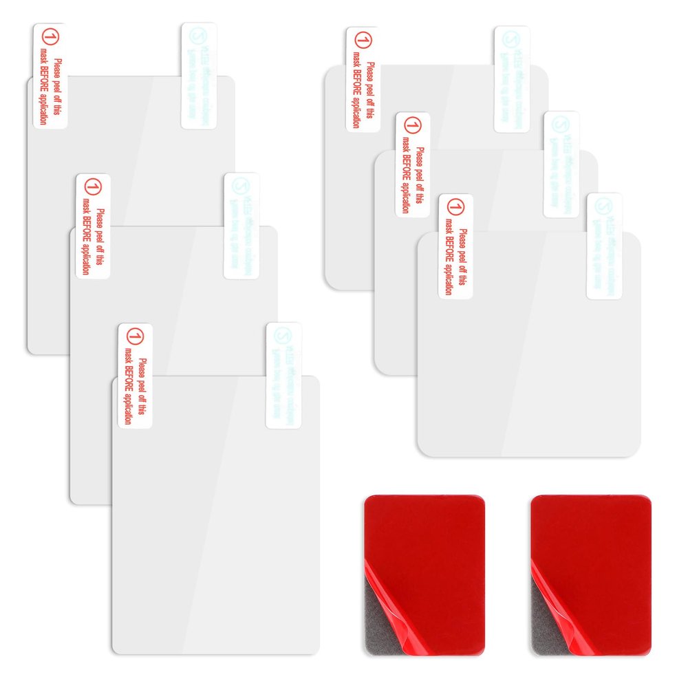 6 PCS Electrostatic Film for Dash Cam with 2 Sheets Double-Sided Adhesive Sticker Shield for Windshields Adhesive Clear Dash Cam Sticky Pads for Suction Cup Mounting