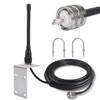 VHF Marine Radio Antenna VHF Antennas 156-163MHz Waterproof Boat Stubby Antenna with 16.4ft RG-58U Coaxial Cable,L Mount Bracket,U Bolt for Yacht Sailboat Eifagur view 1