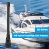 VHF Marine Radio Antenna VHF Antennas 156-163MHz Waterproof Boat Stubby Antenna with 16.4ft RG-58U Coaxial Cable,L Mount Bracket,U Bolt for Yacht Sailboat Eifagur view 2