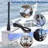 VHF Marine Radio Antenna VHF Antennas 156-163MHz Waterproof Boat Stubby Antenna with 16.4ft RG-58U Coaxial Cable,L Mount Bracket,U Bolt for Yacht Sailboat Eifagur view 3